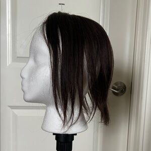 Elegant Dark Brown Human Hair Topper